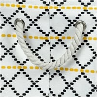 سلة تخزين قماشية بنمط هندسي