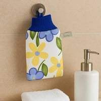 ليفة استحمام قماشية بطبعة زهور