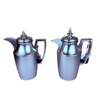 طقم دلات ضيافة معدنية فاخرة – لون فضي