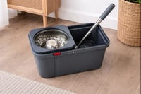 طقم دلو ممسحة سبن مع عصر ستيل قطعتين