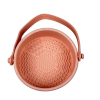 أداة تنظيف فراشي المكياج مع حاوية عملية