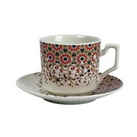 طقم اكواب مزخرفة ـ 6 اكواب مع سيسر