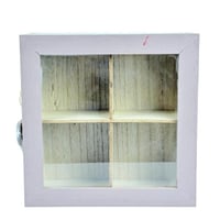 صندوق عرض خشبي صغير بأربع خانات