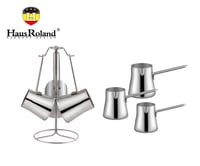 طقم ركوة قهوة ستانلس ستيل-3قطع-Hausroland