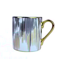 طقم اكواب مزخرفة ـ 6 اكواب مع سيسر