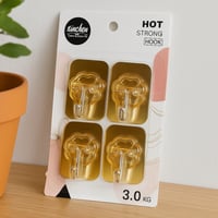 خطافات لاصقة قوية ذهبية – 4 قطع