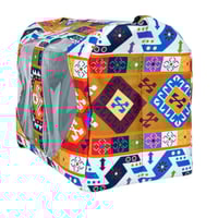 حقيبة حفظ طعام عازل حراري بطبعات تراثية ملونة