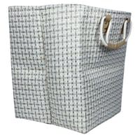 سلة تخزين منسوجة بمقابض مريحة