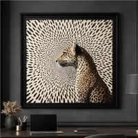 لوحة فنية جدارية بنقشة الفهد