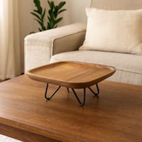 صينية تقديم من خشب الأكاسيا الطبيعي