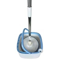 دلو وعصا تنظيف أرضيات مع ممسحة دائرية دوارة