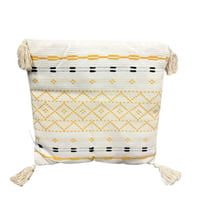 وسادة -خداديات منسوجة بنقشة هندسية مع شرابات