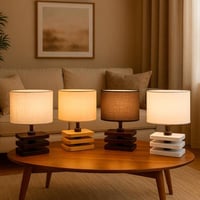 لمبة طاولة خشبية عصرية بأربع ألوان