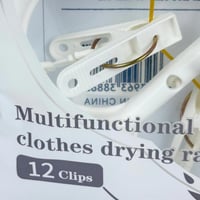 شماعة تجفيف متعددة الوظائف مزودة بـ 12 مشبك