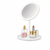 مرآة مكياج مضيئة مع قاعدة تنظيم
