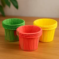 أكواب ورقية مخرمة للكب كيك – ألوان متعددة