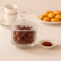 علبة تخزين زجاجية شفافة