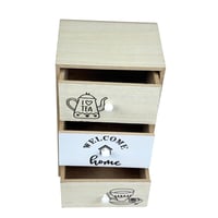 منظم قهوة وشاي و أكواب متعدد الأدراج للمطبخ أو الم...