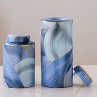 فازة ديكور سيراميكية بغطاء – للزينة وتنسيق الزهور