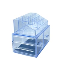 منظم مكياج أكريليك شفاف متعدد الأقسام والأدراج