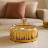 علبة تقديم اكريلك بغطاء مزخرف