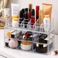 منظم مكياج اكريليك شفاف متعدد الخانات