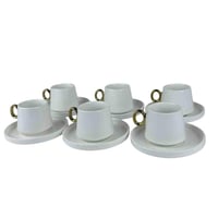 طقم فناجين قهوة سيراميك – 6 قطع بتصميم فاخر