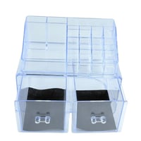 منظم مكياج أكريليك شفاف متعدد الأقسام والأدراج