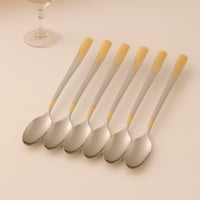 ملاعق تقديم فاخرة بتفاصيل ذهبية – طقم 6 قطع