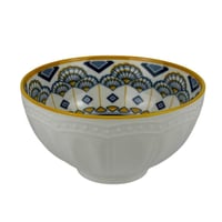 طقم أواني تقديم سيراميكية مزخرفة - 6 قطع