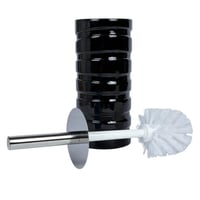 فرشاة حمام سيراميك أسطوانية (أسود/أبيض)