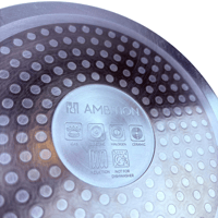 قدر جرانيت بطبقة غير لاصقة مع غطاء زجاجي – 20 سم A...