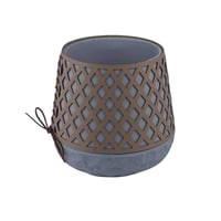 أصيص زرع سيراميك بتصميم شبكي أنيق – حجم كبير