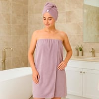 طقم استحمام الحمام 2 في 1 – بنفسجي فاتح