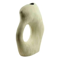 مزهرية ديكور سيراميكية بتصميم عضوي منحني