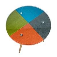 طقم طاولة مع 3 كراسي ملونة