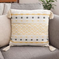 وسادة -خداديات منسوجة بنقشة هندسية مع شرابات