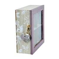 صندوق عرض خشبي صغير بأربع خانات