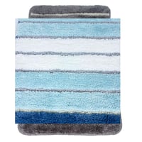 سجادة حمام مخططة فاخرة