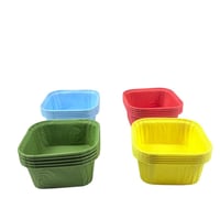 أكواب ورقية مربعة ملونة للتقديم