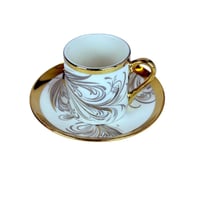 طقم اكواب مزخرفة ـ 6 اكواب مع سيسر