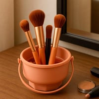 أداة تنظيف فراشي المكياج مع حاوية عملية