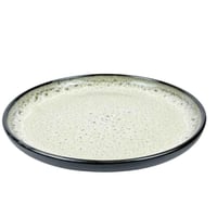 طقم سفرة سيراميك أنيق من 16 قطعة – أبيض منقط بحواف...