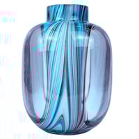 مزهرية زجاجية فاخرة بتصميم فني عصري