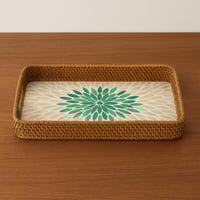 صينية تقديم مستطيلة من الخيزران