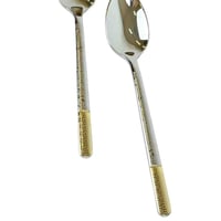 طقم ملاعق طعام استنلس ستيل بنقشة فاخرة – 6 ملاعق