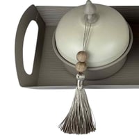 طقم تقديم بـغطاين مع صينية حديد– تصميم أنيق