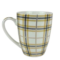 كوب سيراميك بنقشة مربعات كلاسيكية