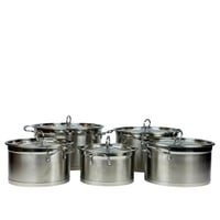 طقم قدور ستانليس ستيل مانع للإلتصاق -10قطع