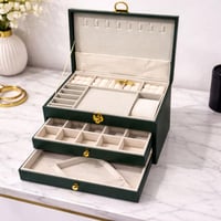 صندوق تنظيم المجوهرات الفاخر متعدد الادراج